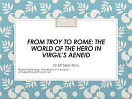 Efi – Virgil and the World of the Hero