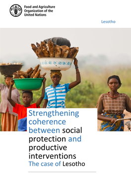 Strengthening Coherence Between Social Protection and Productive Interventions the Case of Lesotho