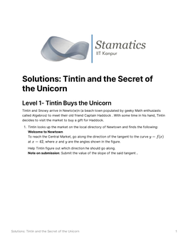 Solutions: Tintin and the Secret of the Unicorn