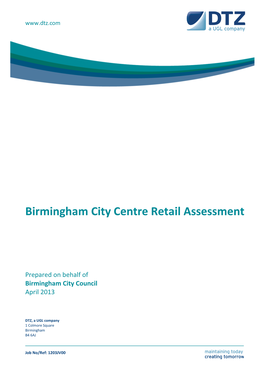 Birmingham City Centre Retail Assessment