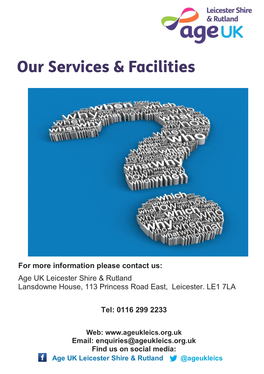 Our Services & Facilities