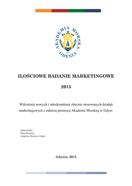 Ilościowe Badanie Marketingowe 2015