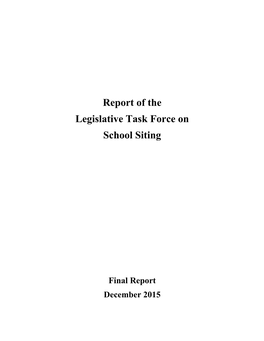 School Siting Task Force Final Report