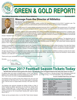 Green & Gold Report!