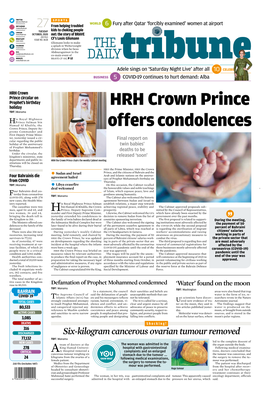 HRH Crown Prince Offers Condolences