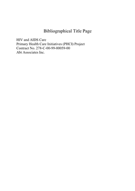 Bibliographical Title Page