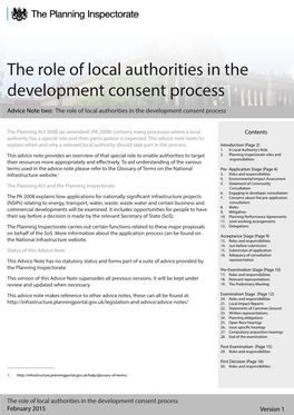The Role of Local Authorities in the Development Consent Process