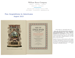 New Acquisitions in Americana August 2021