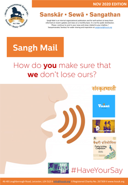 Sangh Mail Nov 2020 Edition 1-0