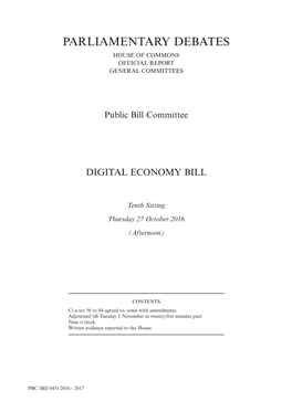 Parliamentary Debates House of Commons Official Report General Committees