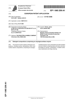 Detergent Compositions Comprising an Amyloglucosidase Enzyme