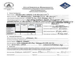 Broadway House / 181 Broadway Somerville Community Preservation Committee (CPC) Application Narratives