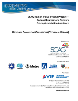 SCAG Region Value Pricing Project— Regional Express Lane Network Pre-Implementation Assistance
