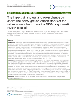 The Impact of Land Use and Cover Change