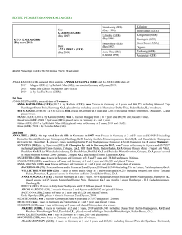 EDITED PEDIGREE for ANNA KALLA (GER)