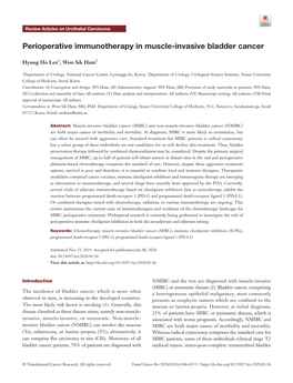 Perioperative Immunotherapy in Muscle-Invasive Bladder Cancer