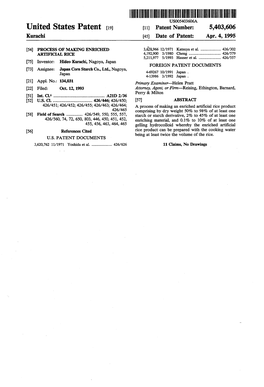 United States Patent 19 11 Patent Number: 5,403,606 Kurachi 45 Date of Patent: Apr