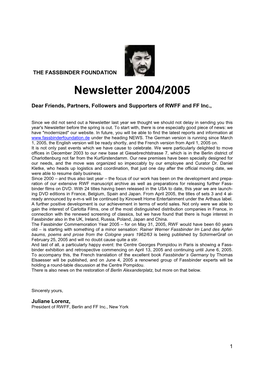 Newsletter 2004/2005