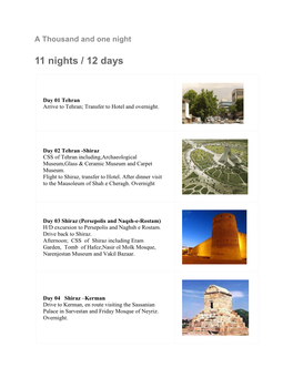 11 Nights / 12 Days