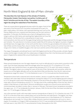 North West England & Isle of Man: Climate