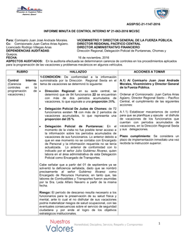 Agsp/Sc-21-1147-2016 Informe Minuta De Control Interno