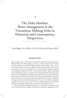 Fixing the Delta: History and the Politics of Hydraulic