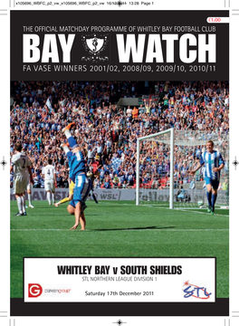 WHITLEY BAY V SOUTH SHIELDS STL NORTHERN LEAGUE DIVISION 1