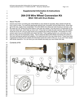 Supplemental Instructions.Doc Created by Michael Grant on 11/17/2008 4:44:00 PM Revised by Michael Grant Page 1 of 2