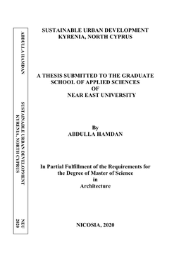 Sustainable Urban Development Kyrenia, North Cyprus