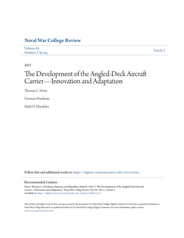 The Development of the Angled-Deck Aircraft Carrier—Innovation And