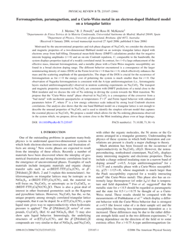 Ferromagnetism, Paramagnetism, and a Curie-Weiss Metal in an Electron-Doped Hubbard Model on a Triangular Lattice