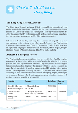Chapter 7: Healthcare in Hong Kong
