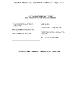 Case 1:14-Md-02503-DJC Document 90 Filed 09/12/14 Page 1 of 127