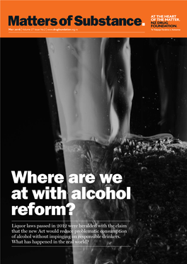 Where Are We at with Alcohol Reform?