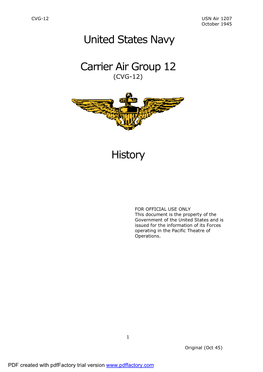 United States Navy Carrier Air Group 12 History