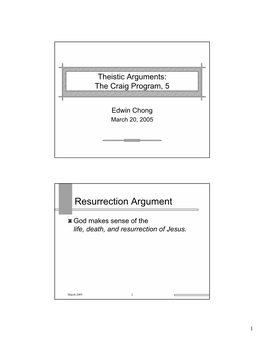 Resurrection Argument