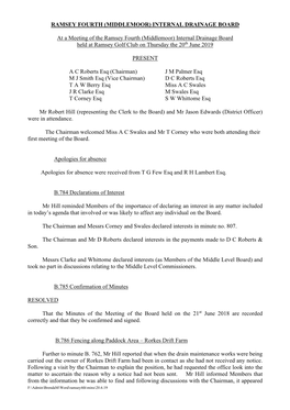 Ramsey Fourth (Middlemoor) Internal Drainage Board