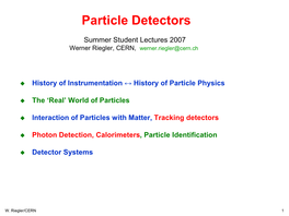 Particle Detectors