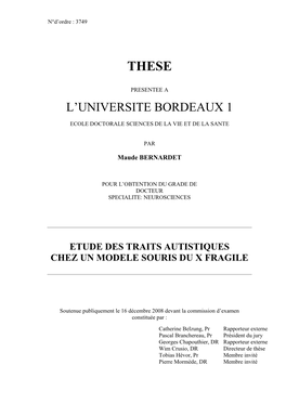 L'universite Bordeaux 1