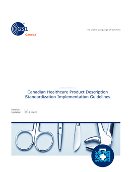 Healthcare Product Description Guideline