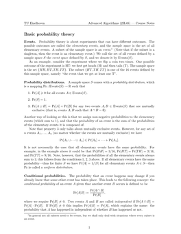 Basic Probability Theory