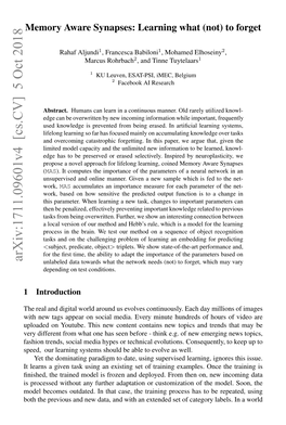 Arxiv:1711.09601V4 [Cs.CV] 5 Oct 2018 Unlabeled Data Towards What the Network Needs (Not) to Forget, Which May Vary Depending on Test Conditions