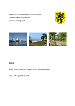 Regionales Entwicklungskonzept Für Den Landkreis Ostvorpommern Fortschreibung 2008