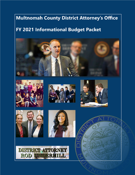 Multnomah County District Attorney's Informational Budget Packet