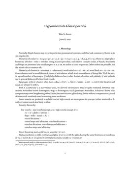 Hypomnemata Glossopoetica