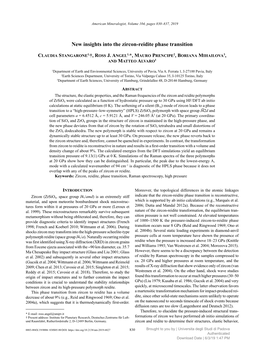 New Insights Into the Zircon-Reidite Phase Transition