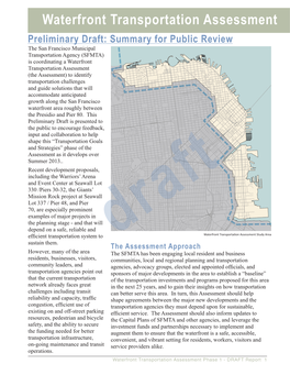 Waterfront Transportation Assessment Draft