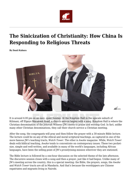 The Sinicization of Christianity: How China Is Responding to Religious Threats