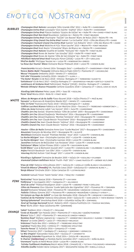 Enoteca Nostrana Wine List