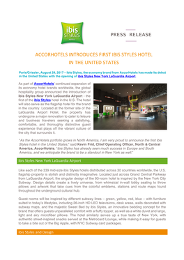 PR Ibis Styles Laguardia Airport